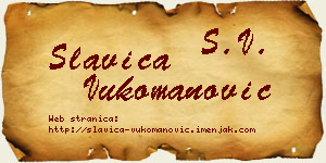Slavica Vukomanović vizit kartica